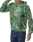 Men's Raglan Pullover Hoodie - Green Country Camo