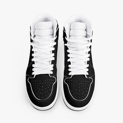 New YIC VantaBlack High-Top Leather Sneakers