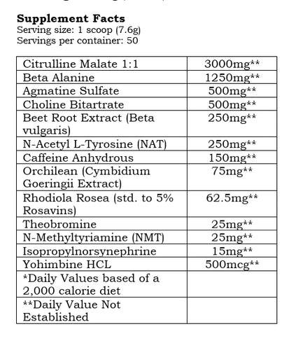 PWRFUL Preworkout - Blue Raspberry